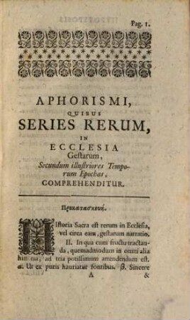 Hypotyposis historiae et chronologiae : acc. Typus doctrinae propheticae