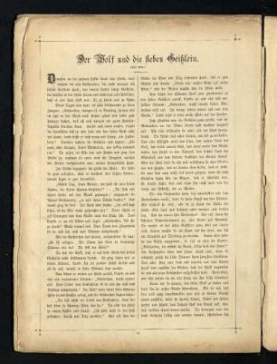 ¬Der¬ Wolf und die sieben Geißlein