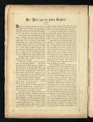 ¬Der¬ Wolf und die sieben Geißlein