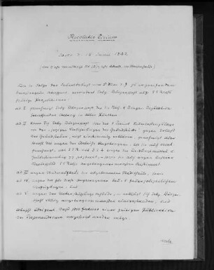 Resolutio Civium, Jovis d. 16. Junii 1842