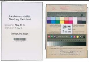 Entnazifizierung Heinrich Weber , geb. 23.03.1888 (Arbeiter)
