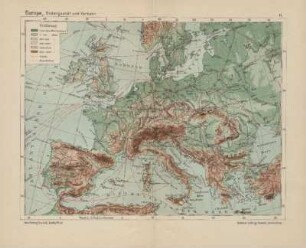 Europa, Bodengestalt und Verkehr