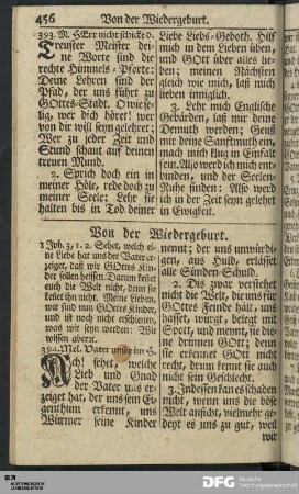 Von der Wiedergeburt.