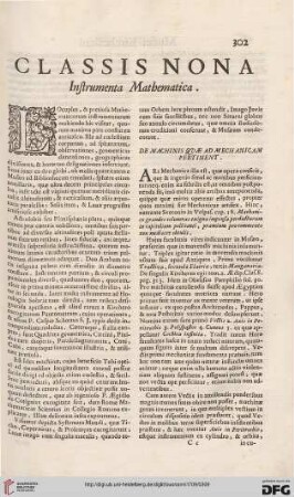 Classis nona: Instrumenta mathematica