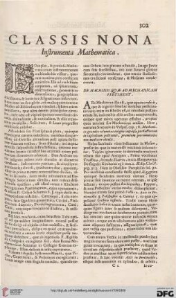 Classis nona: Instrumenta mathematica