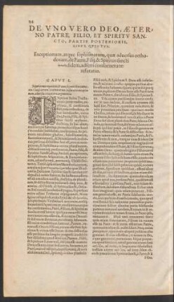 De Uno Vero Deo, Aeterno Patre, Filio, Et Spiritu Sancto, Partis Posterioris, Liber Quintus.