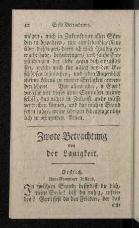 Erstlich. Unvollkommner Zustand.