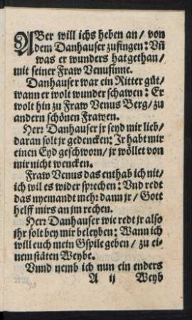 ABer will ichs heben an/ von || dem Danhauser zusingen: