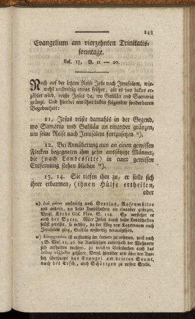 Evangelium am vierzehnten Trinitatissonntage. Luk. 17, V. 11-20