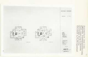 Deutsche Werkbundausstellung (Diplomarbeit bei Karl Wilhelm Ochs): Grundrisse 1. - 2. Obergeschoss 1:200