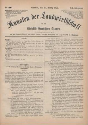 No. 26. Berlin, den 30. März 1872. XII. Jahrgang.