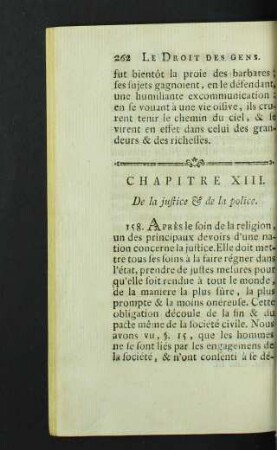 Chapitre XIII. De la justice & de la police.