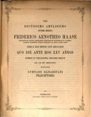 Eumenides inde a vers. 673 (Herm.) usque ad vers. 942 latinis numeris expressit Rudolfus Kuenstler : (Gratulationsschrift.)