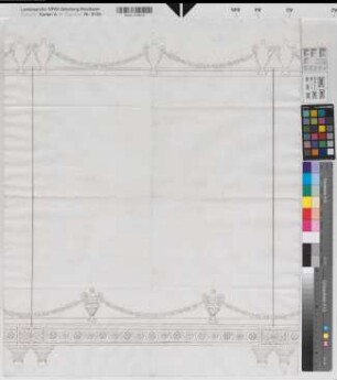 Tafeldekorationen Tischplatte (Ausschnitt) (1792) 1 : 1 69 x 57,5 Zeichnung Landsberg-Velen Nr. 742