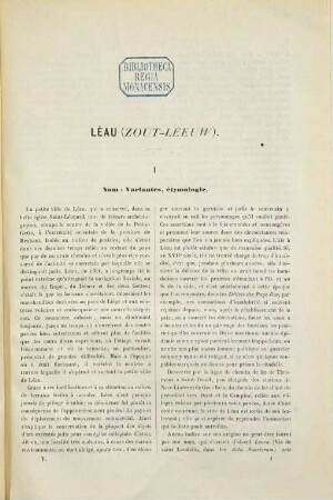 Geographie et histoire des communes Belges, [3]. Arrontissement de Louvain. Canton de Léau