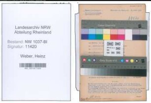 Entnazifizierung Heinz Weber , geb. 01.08.1907 (Fahrer)