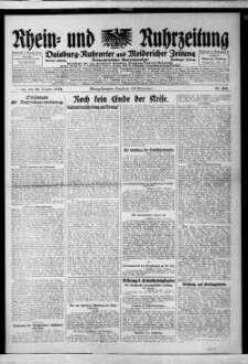 Rhein- und Ruhrzeitung : Tageszeitung für das niederrheinische Industriegebiet und den linken Niederrhein : das Blatt der westdeutschen Binnenschiffahrt