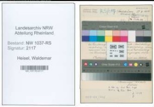Entnazifizierung Waldemar Heisel , geb. 00.00.0000 (Lehrer)