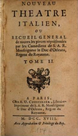 Nouveau théâtre italien, 2