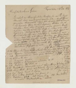 Brief von Johann Paul Kraenner an Joseph Heller