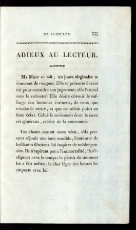 Adieux Au Lecteur.