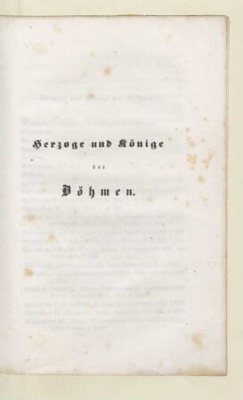 Herzoge und Könige der Böhmen