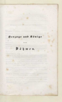 Herzoge und Könige der Böhmen