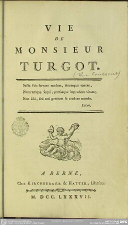 Vie De Monsieur Turgot