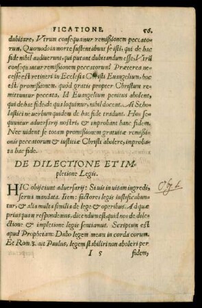De Dilectione Et Impletione Legis.