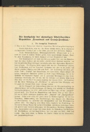 Die Landgesetze der ehemaligen südafrikanischen Republiken "Transvaat und Oranje-Freistaat."