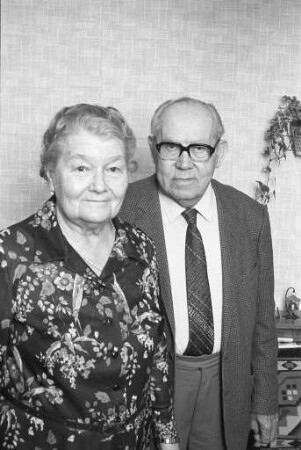 Diamanthochzeit der Eheleute Heinrich und Franziska Sykora aus der Weinbrennerstraße