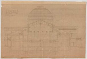 Thiersch, Friedrich von; Wiesbaden; Kurhaus - Großer Konzertsaal (Querschnitt)
