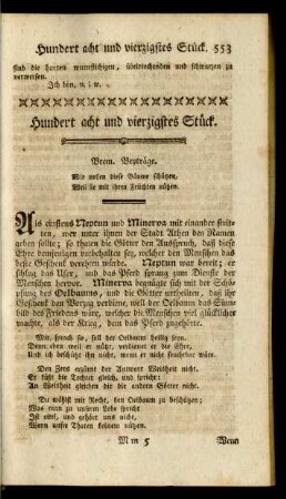 Hundert acht und vierzigstes Stück