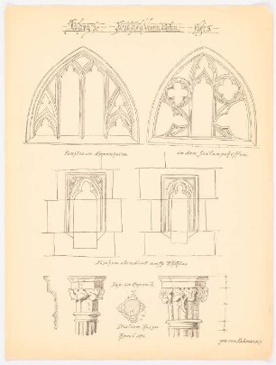 Reiseskizzen: Heft 5: Details der Kirche in Oppenheim (Italienische Reise April 1896)