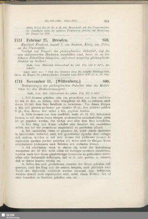 860. 1711, November 11. [Wittenberg]