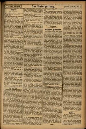 Zweite Ausgabe vom Mittwoch, den 20. August 1924.