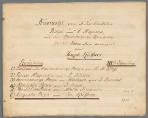 Répertoire de nouvelles danses favorites 3, Violine. - BSB Mus.Schott.Ha 9395-3