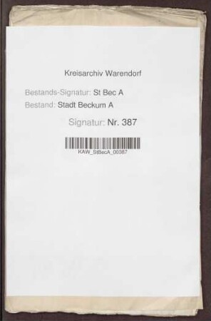 Städtische Einzelrechnungen