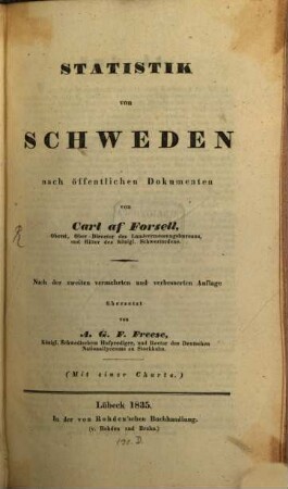 Statistik von Schweden, nach öffentlichen Dokumenten