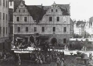 Der Neumarkt zu Dresden von der Moritzstraße aus