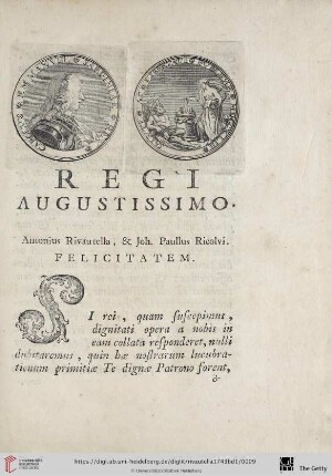 Regi Augustissimo