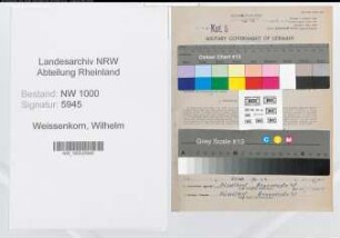Entnazifizierung Wilhelm Weissenkorn, geb. 14.04.1907 (Steuerinspektor)