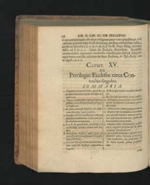 Caput XV. De Privilegio Ecclesiae circa Contractus singulos.