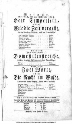 Zwei Worte, oder: Die Nacht im Walde