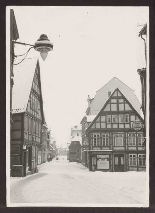 Bruchstraße im Schnee. Blickrichtung Bruchberg
