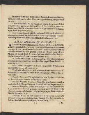 Libri Medici & Chymici.