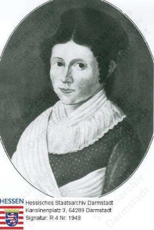Rumpf, Christine geb. Fresenius (1782-1845) / Porträt in Medaillon, Brustbild