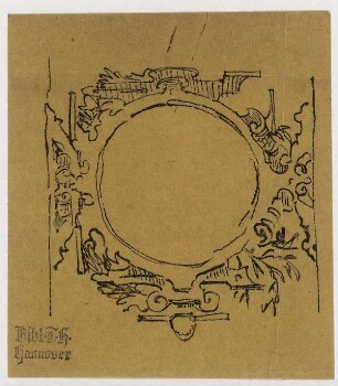 Ornament, runde Kartusche