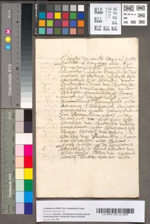 Overeenkomst, door tusschenspreken van Ernst Casemir, Grave van Nassau, en Raadsheeren en Advokaten gemaakt, tusschen Margaretha Maria, geboren Gravinne van Falckenstein, weduwe van Walraven van Brederode, en Hans Wolfert van Brederode, als eenigen erfgenaam van zijn broer, 1 April 1620. Afschrift, 17e eeuw.