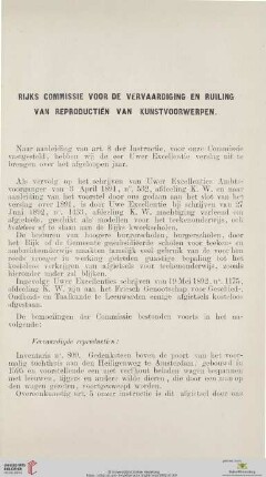Rijks Commissie voor de vervaardiging en ruiling van reproductiën van kunstvoorwerpen